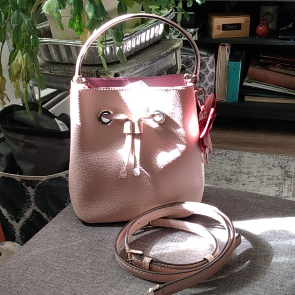 Kate Spade Small Eva Bucket Bag W/ Non branded Butterfly Bag Charm